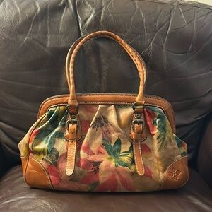 Patricia Nash Leather Floral Frame Handbag